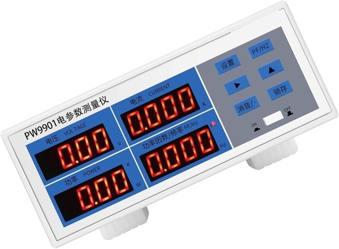 Digital Power Analyzer 30A, AC Energy Meter with Programmable Control and Relay Output for Load