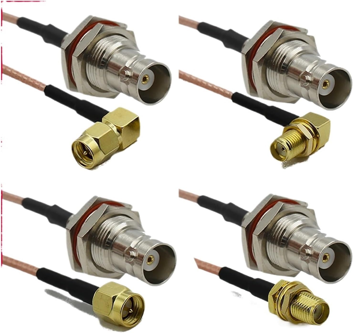 RG316 BNC - SMA オスメス ピグテールケーブル ストレート 直角 R*/F 同軸 圧着 90度 WI/*FI アンテナ