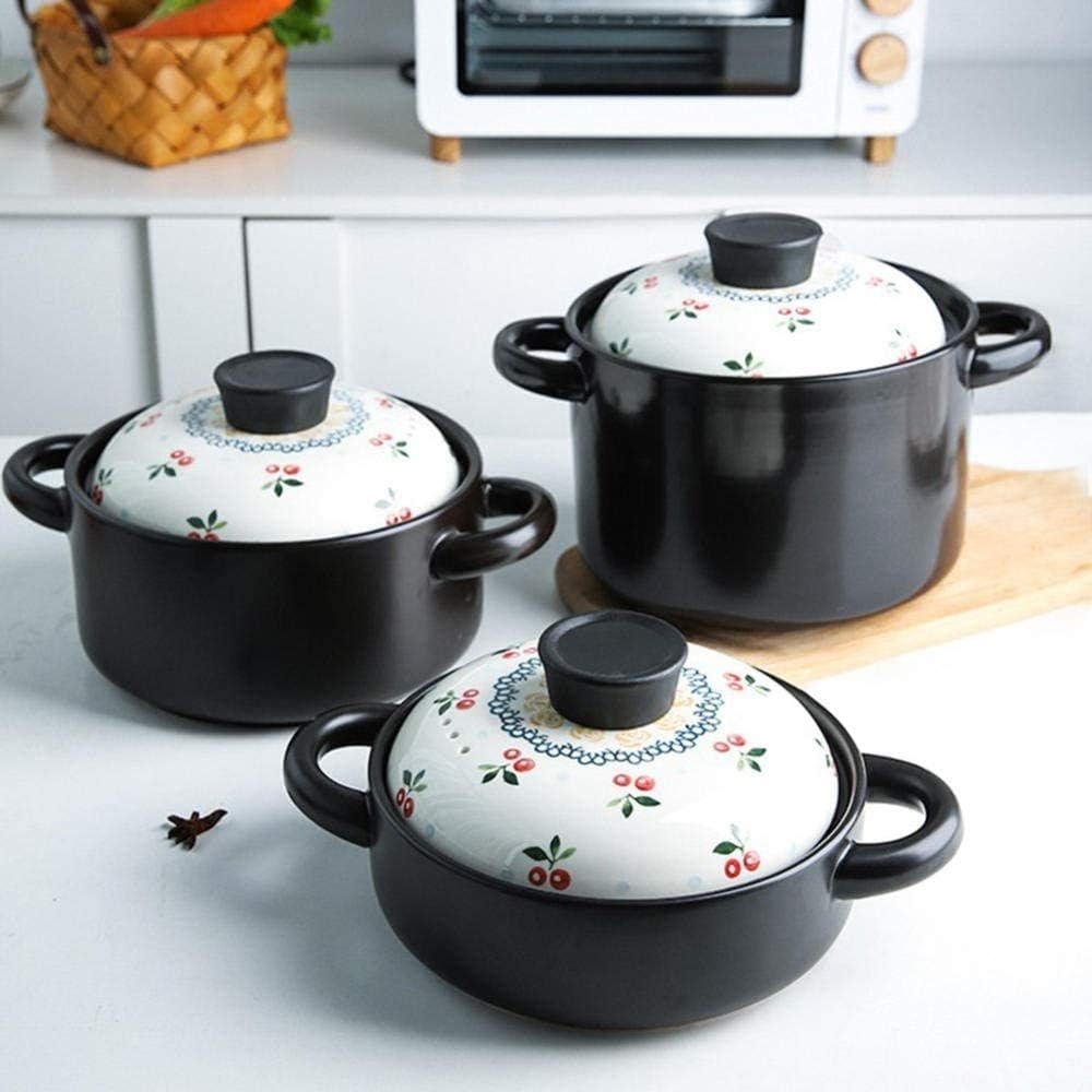 両手鍋 蓋粘土カセロール 抗スーカンドと耐熱性 特別な設計 1 2lの粘土ポットカセロール Lyxfcy Size 1 5l 両手鍋 サイズ 2 5l