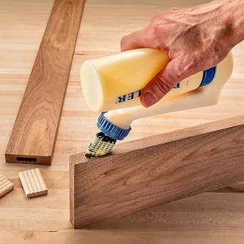 Rockler Glue Bottle Buddy 12 oz - No-Drip Wood Glue Dispenser, Precision Applicator with Non-Clogging Spout - Easy Refill for Woodworking, PVA Adhesive, Bottle Accessories