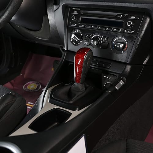 Miniatura 5 de YIWANG 100% fibra de carbono real cubierta de la cabeza de la palanca de cambios para BMW E48 E61 E64 E65 E85 E86 E53 E81 E82 E87 E90 E91 E92 E93