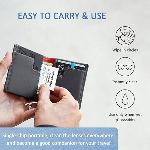 Miniatura 5 de LifeArt Toallitas para lentes antivaho prehumedecidas, toallitas de limpieza para gafas, tabletas, pantallas, toallitas para lentes de cámara (60