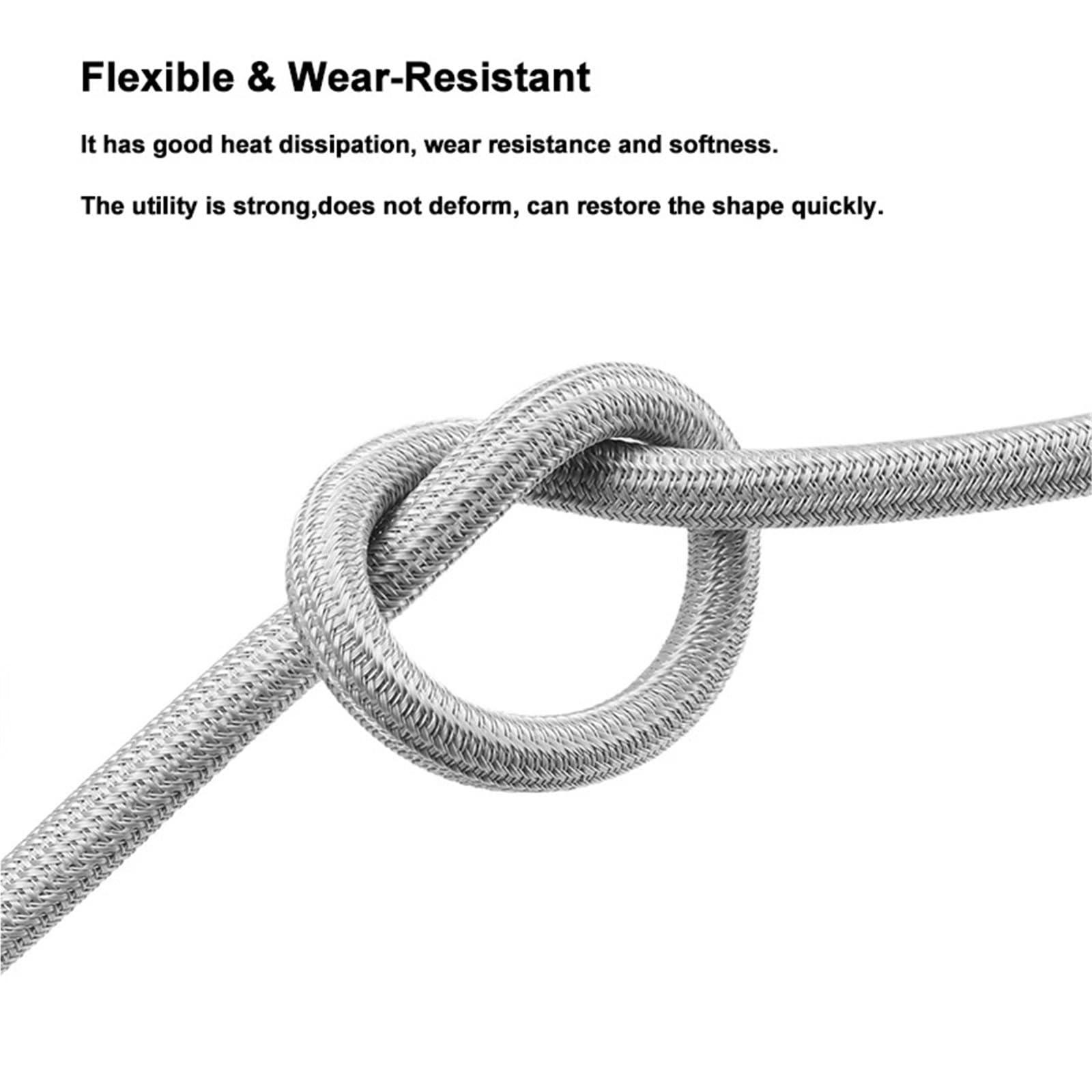 Organizador de Cables Funda de Cable Trenzada Pet Gris 3/5/8/10/13/16/19/25mm Autocerrada con Aislamiento Organizador Cables Cubierta de Gestión de Cables(13.0mm,30 Meters)