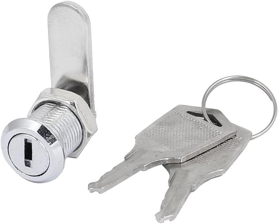 uxcell Mailbox Tool Box Locking 12mm x 16mm Security Cylinder Cam Lock w 2 Keys