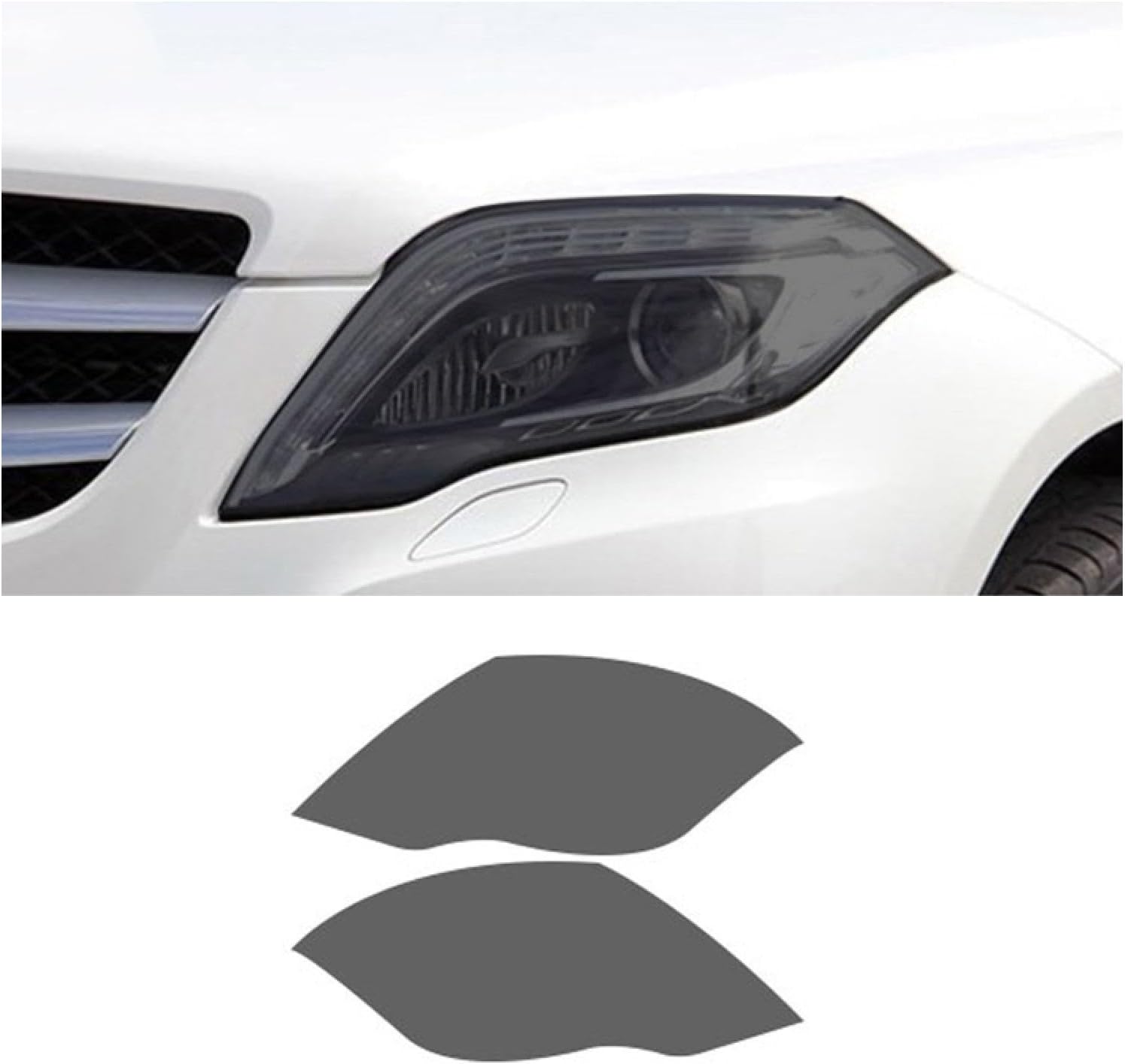 Car Headlight Protective Film for MERC&edes B&ENZ GLK-Class X204 2013-2015 Transparent Car Headlight Film Front Light Transparent Blackened Exterior Protective Sticker