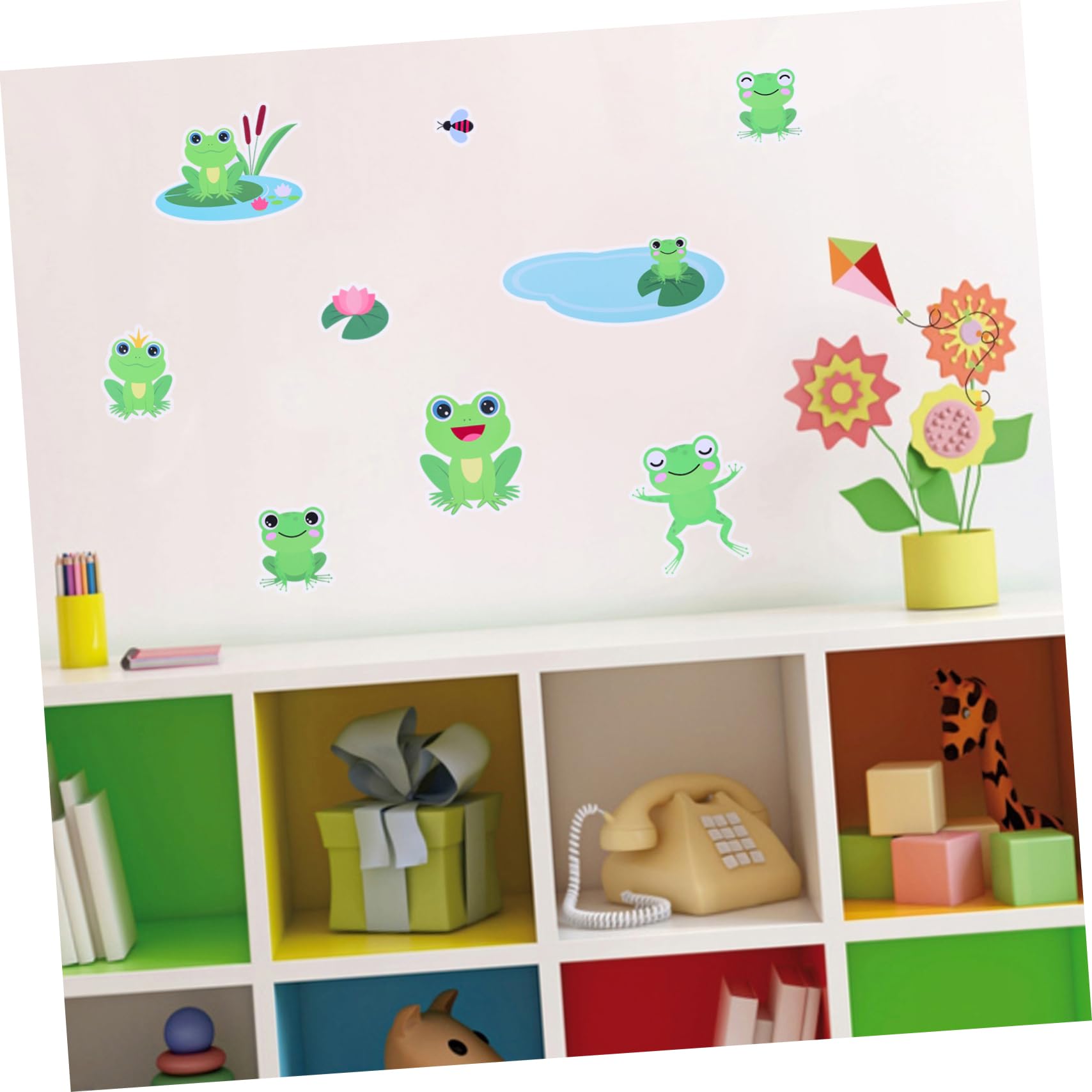 Didiseaon 16hojas Pegatinas De Pared De Ranas Para Niño Niña De Stickers Decorativos Fácil De Colocar y Quitar Para Habitaciones Infantiles y Guarderías