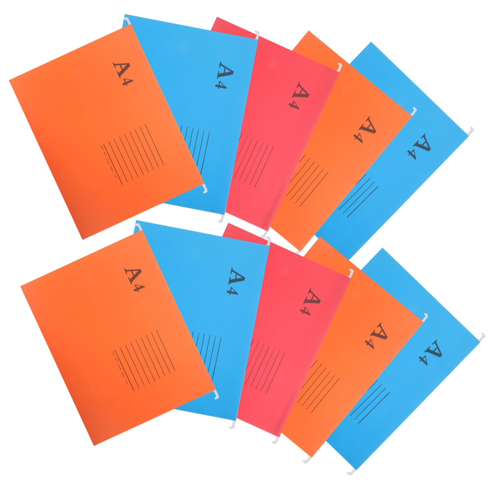 Homoyoyo 10Pcs Sized Hanging File Holder Paper Organizer for Office Supplies Mixed Colors Easy Access for Document Storage and Organization Office