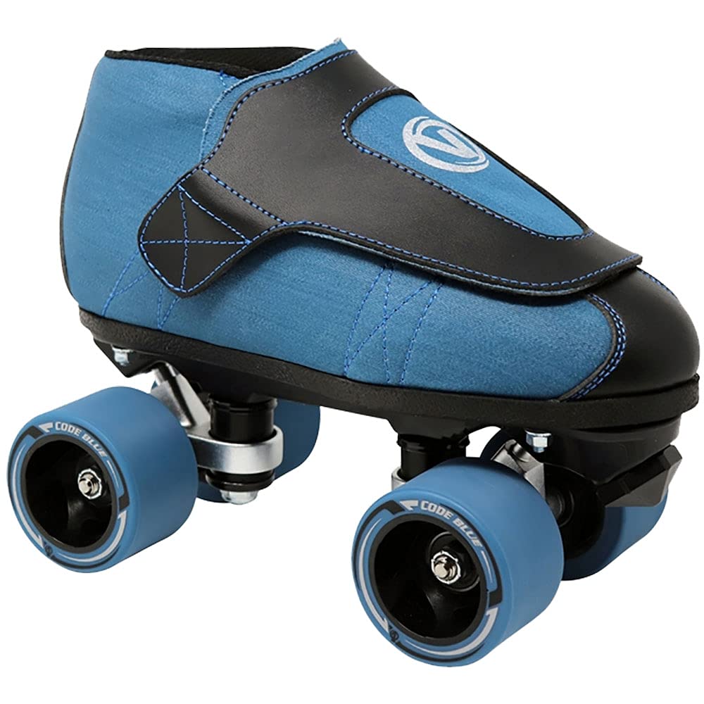 VNLA Junior Tuxedo Jam Skates - Outdoor and Indoor Unisex Roller Skates for Tricks and Rhythm Skating - Black/White (Men 12 / Women 13)