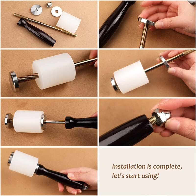 LMDZ Leather Tools Kit With Leather Cutting Knife Steel Ruler Punch Tools Set Wooden Handle Awl Leather Craft Tool Accessories