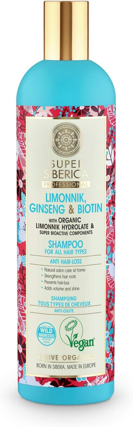 Super Limonnik, ginseng & biotin. Shampoo for All Hair Types, 400 ml, 0883E
