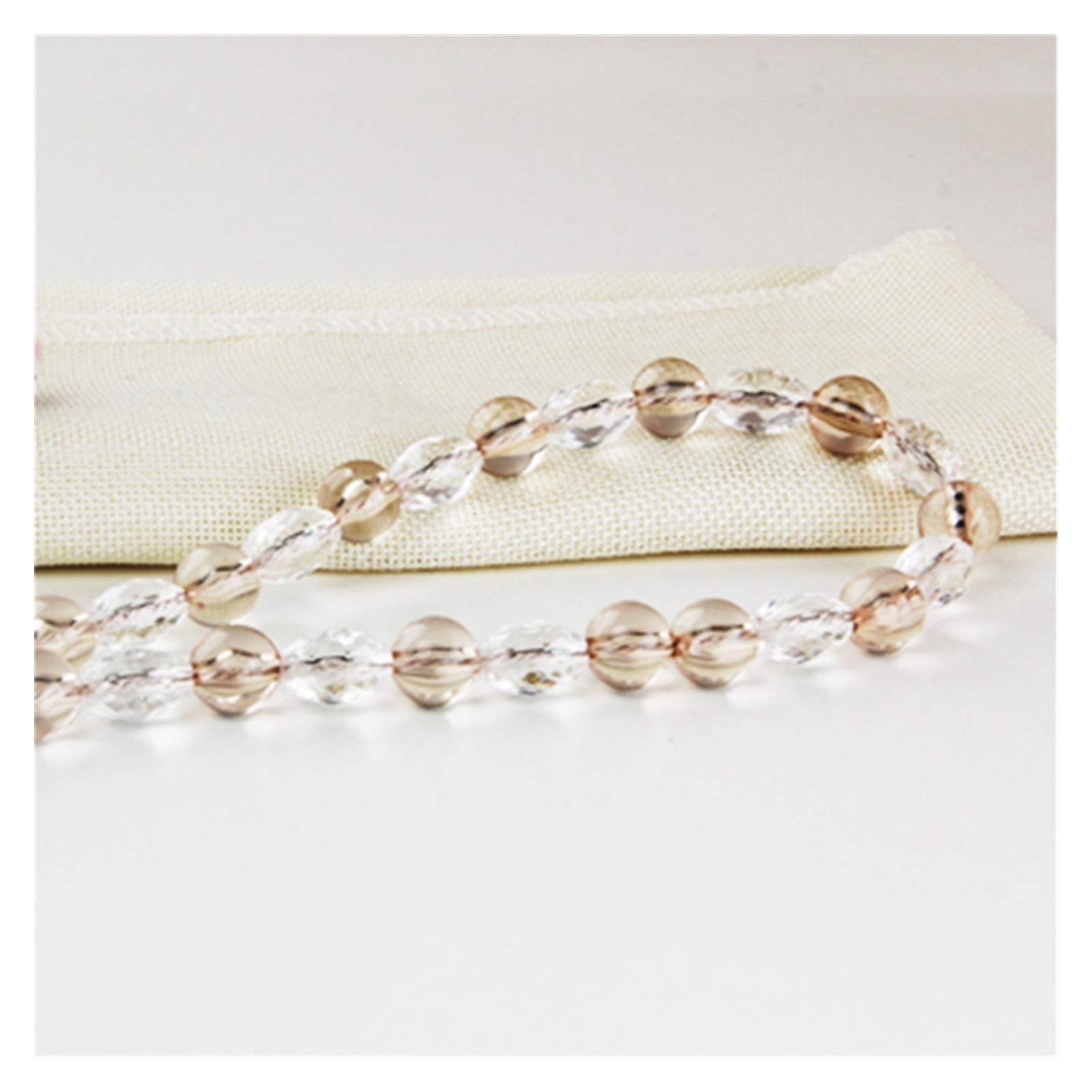 Embrasses de Rideaux en Cristal de Style européen, 1 pièce, Porte-Rideau en Corde, Accessoires décoratifs pour la Maison (Beige)