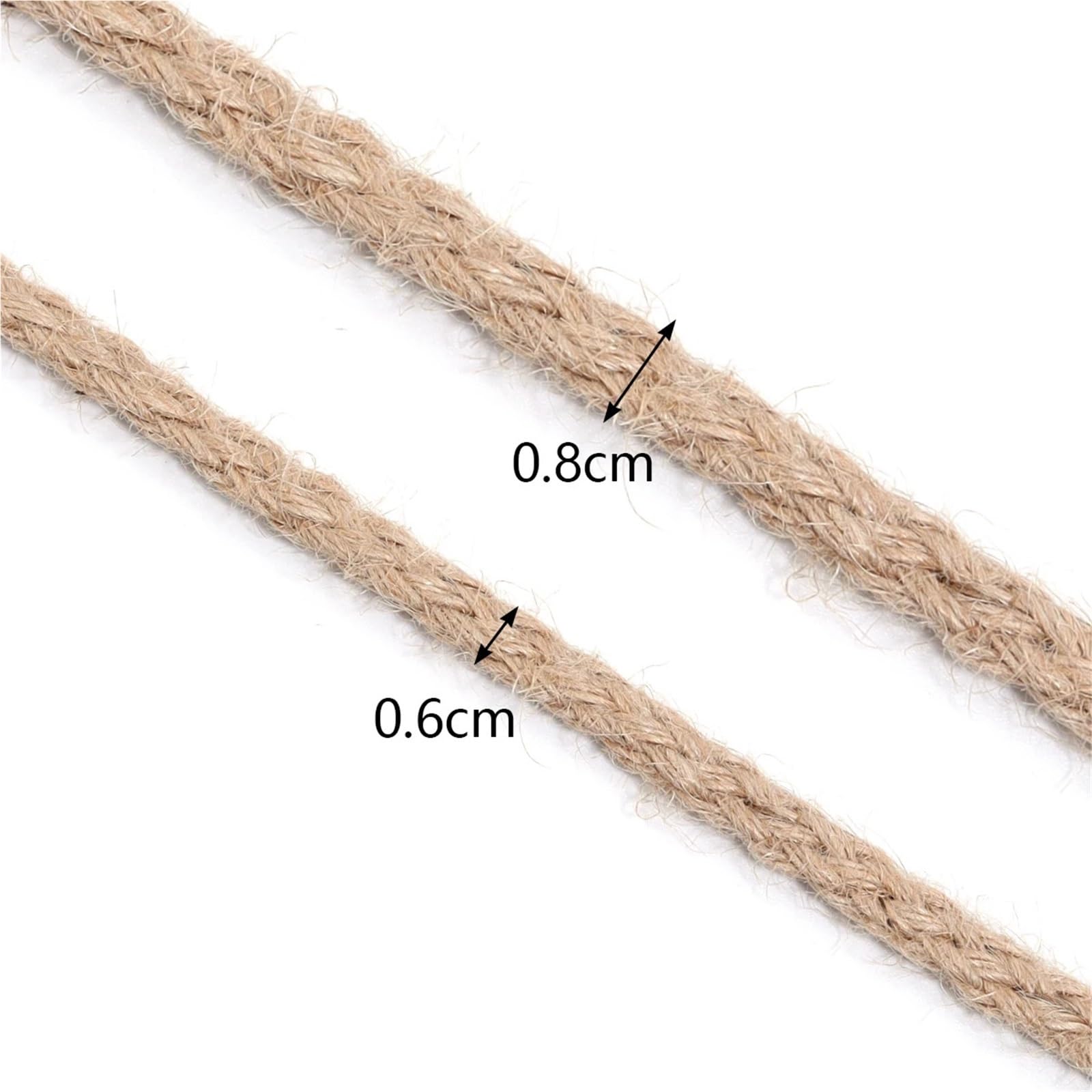 100 m breit, 6–8 mm, Jute-Seil, Schnur, Juteband, Basteln, Nähen, DIY, Jute, Hanf, Party-Dekoration Für Camping Garten