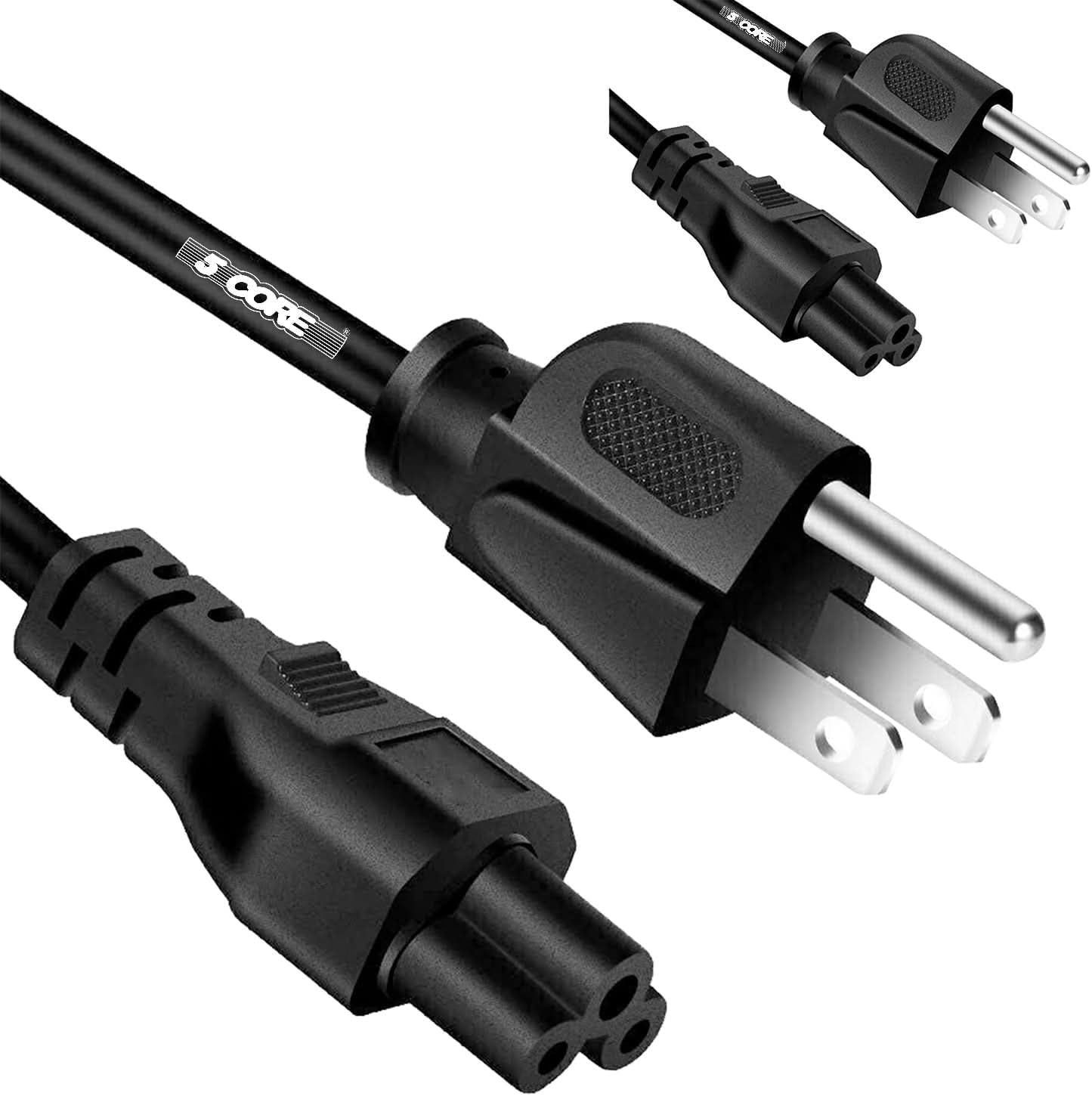 5Core AC Power Cord 6Ft 3 Prong US Male to Female Extension Adapter 18AWG 10A 7A 125V