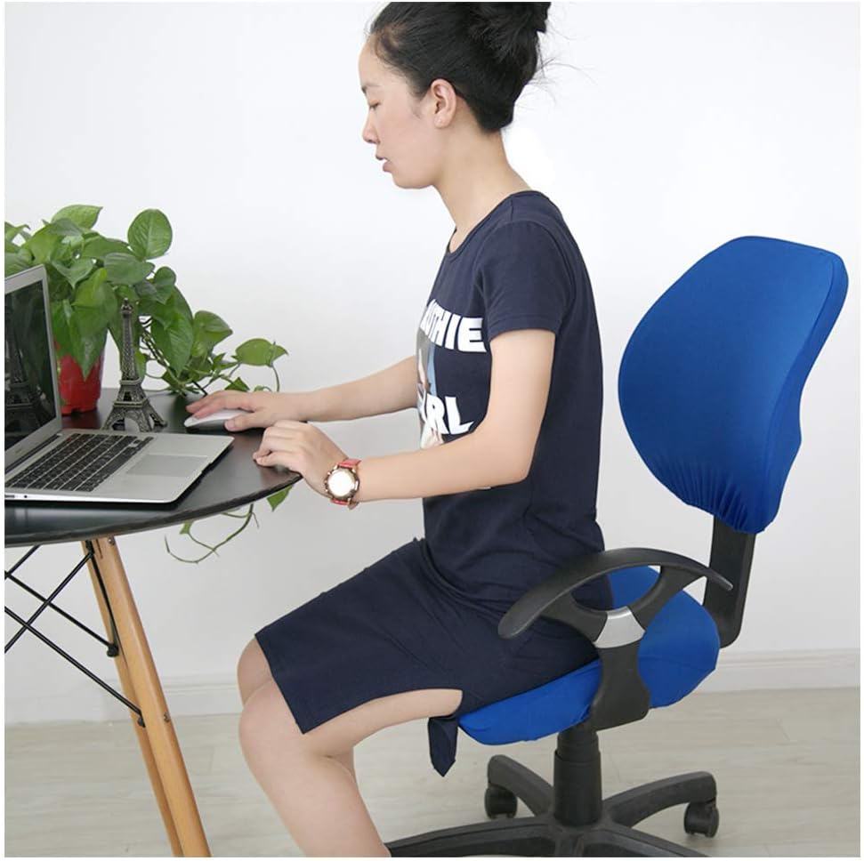TOPINCN Stretch Office Chair Cover Universal Computer Chair Slipcover with Elastic Bottom, Removable Desk Chair Protector for Home, Office (Red)