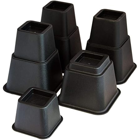 Utopia Bedding 8 Piece Premium Adjustable Furniture Risers (4 High and ...
