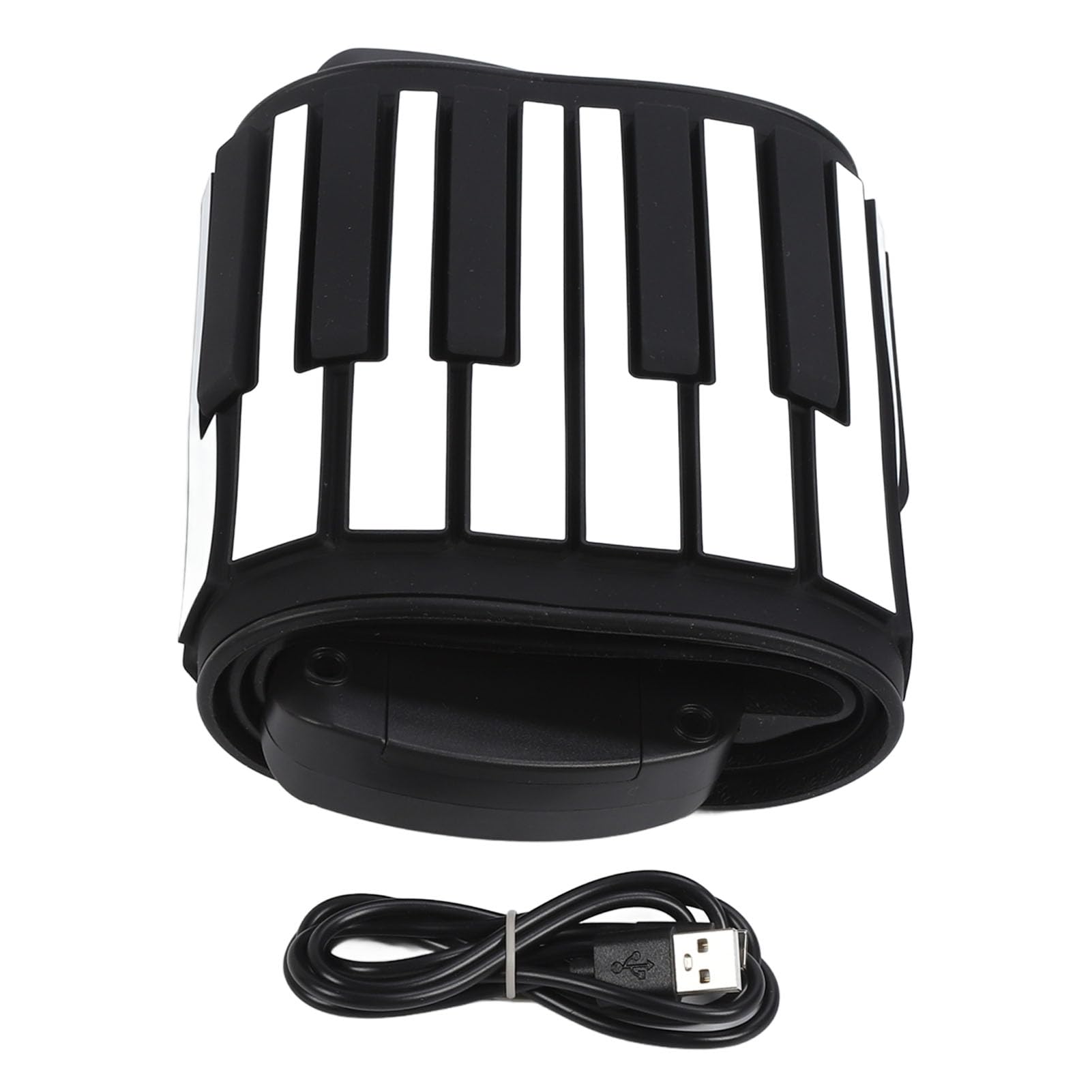 Pianoforte Roll Up 61 Tasti, Pianoforte Elettronico Portatile con Registrazione, Tastiera Pianoforte Roll Up Flessibile per Bambini Principianti, 16 Toni Diversi, 6 Brani Demo,