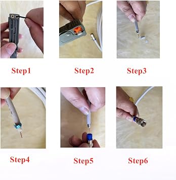 Gaobige 同軸ケーブルクリンパーキットツール rg6 rg59 同軸圧縮ツール 継手ワイヤストリッパー Gaobige F圧縮コネクター10個付き - グレー