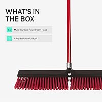 Vista 2 de Large 24'' Multi-Surface Push Broom with Alloy Handle