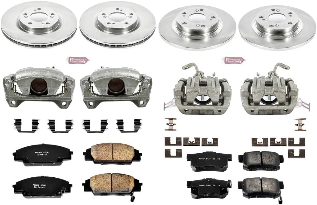 Power Stop KCOE2277 Autospecialty 1-Click OE Replacement Brake Kit with Calipers For Honda S2000 2000-2009 [Model Specific]