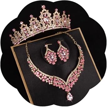 Crowns and Tiaras jewelry sets for Wedding princess birthday party Halloween Prom Pageant Jewelry for Women Crystal Bridal Jewelry Set for women