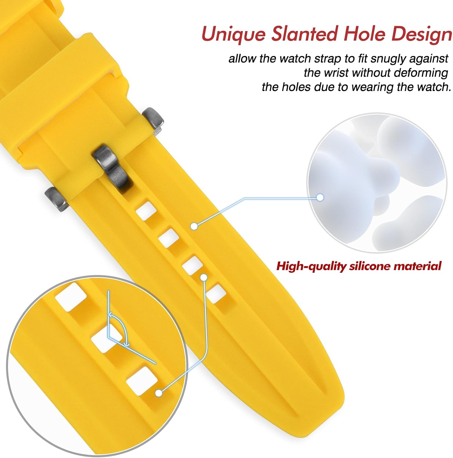 uEmoh Watch Band for Moonswatch, Curved No Gap Soft Silicone Omega X Swatch Moonwatch Strap, Quick Release Watch Replacement Strap Men Women image 4