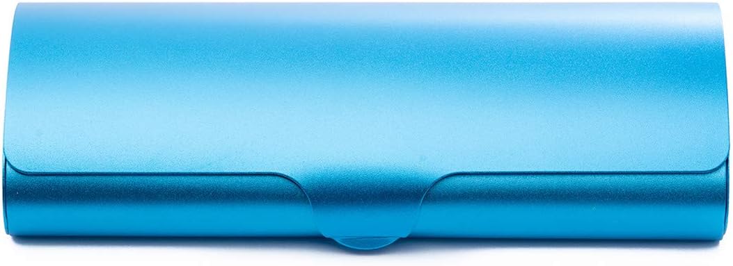 Amazon Co Jp Midi ミディ メガネケース 超軽量 ワイド スリム アルミケース ハードケース ブルー 眼鏡拭き セット P C3 P K0055 服 ファッション小物