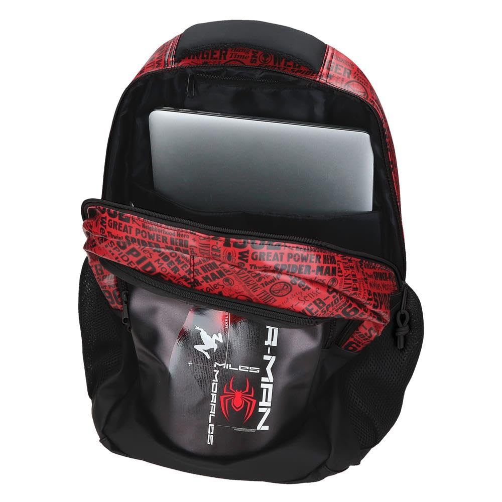 Joumma Marvel Spider Technology Mochila Escolar Doble Compartimento Portátil 15,6 pulgadas Negro 34x46x21 cm PVC 32,84L