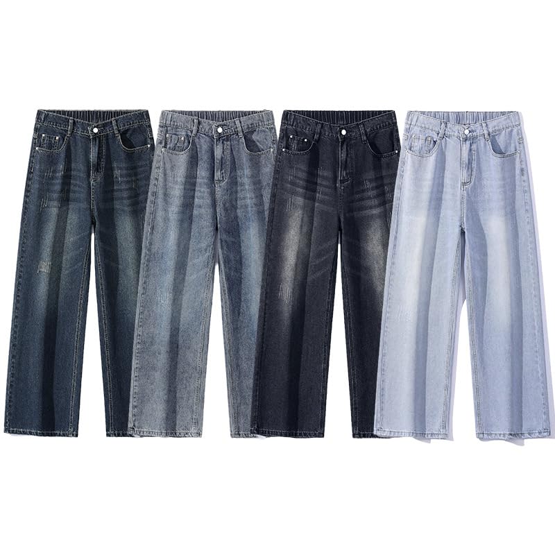 Men's Jeans Straight Leg Stretch Denim Pants 5