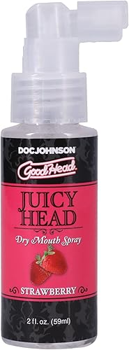 Doc Johnson GoodHead - Wet Head - Spray de boca seca - Hidrata instantáneamente tu boca - Fresa dulce - 2 onzas líquidas 20fl oz