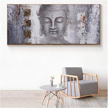 Large Size Buddha Zen Wall Art Pictures Canvas Paintings Print Poster Oil Painting for Living Room Home Decor-40x120cm No Frame