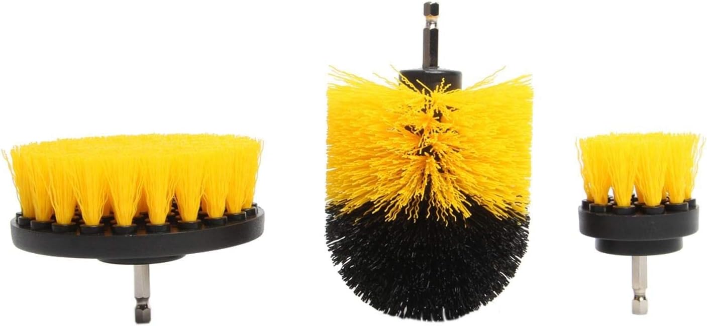 ProElite 3 Piece Drill Activated Brushes, Car Wash Kit, Cleaning Supplies