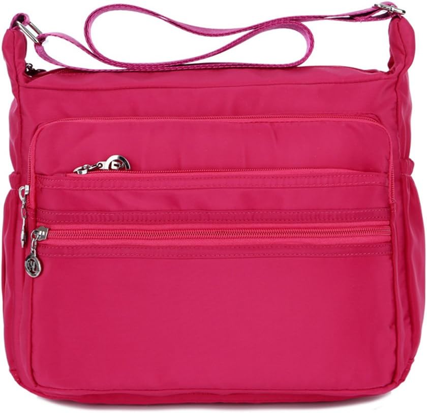 Women's Multi-Pocket Casual Crossbody Handbags Waterproof Shoulder Nylon Bags, 2 Size