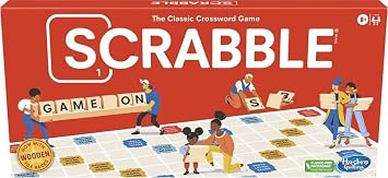 Hasbro Gaming Scrabble Board Game, Classic Word Games for Kids Ages 8 and Up, Fun Family Game for 2-4 Players, The Classic Crossword Game