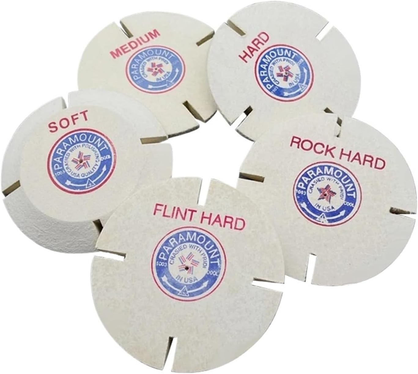 Multi-Specification Polishing Split Lap 4/6 Inch Ultra-Hard Saucer Wear-Resistant Tool Mirror Wool Wheel(4 Inches,Flint Hard B)