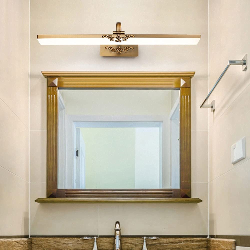 XANAYXWJ lustrzana LED Vintage kinkiet toaletka łazienkowa, oświetlenie obrazu w ramce, oświetlenie toaletki wiejskiej Lustrzane przednie lampy do wanny toaletka toaletka ścienna kinkiet