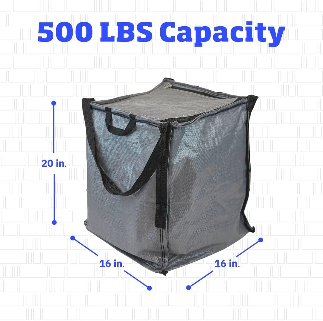 DURASACK Heavy Duty Storage Tote Bag with Zipper Top 22-Gallon Rugged Woven Polypropylene Moving Bag, Reusable Self-Standing Design, Holds up to 500 Pounds, Single, Gray - Image 2