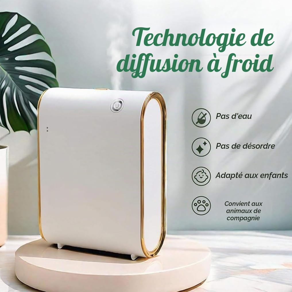 Machine De Diffuseur De Parfum Intelligent De 350 ML, Diffuseur Arôme Mural Commercial avec Télécommande, Diffuseur D'arôme sans Eau, pour Hôtelier Hotel Office Business Spa White