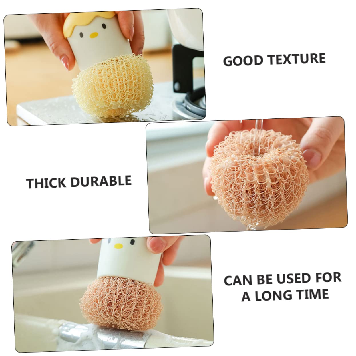 6 Piezas Cepillo De Limpieza Nano Cepillos para Fregar Platos Lindo Cepillo para Platos Estropajos De Limpieza De Cocina Lavar Platos Baño Húmeda Páginas Esponja Jabón