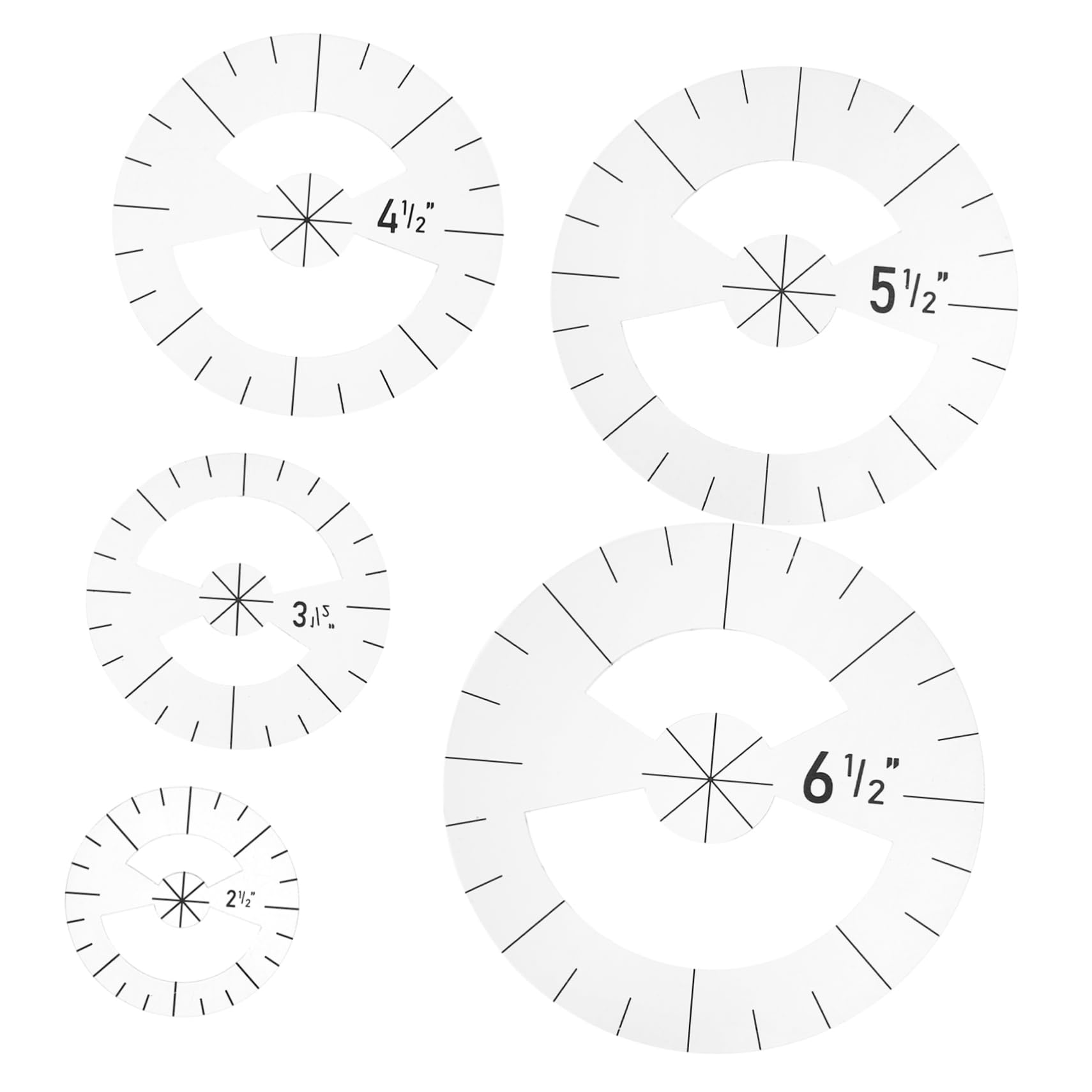HOMSFOU 3 Set Modello Di Righello Per Patchwork Righelli Per Quilting Righello Per Patchwork Fai Da Te Righelli Per Il Taglio Di Vestiti Modello Per Quilting Per 5 pezzi*3