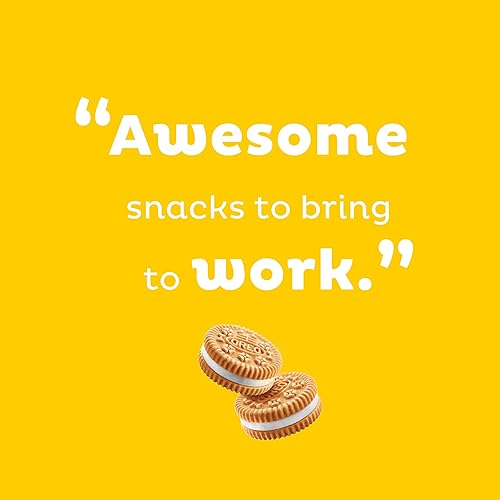Vista 102 de OREO Galletas de sándwich dorado Double Stuf, 20 paquetes de aperitivos de tamaño King
