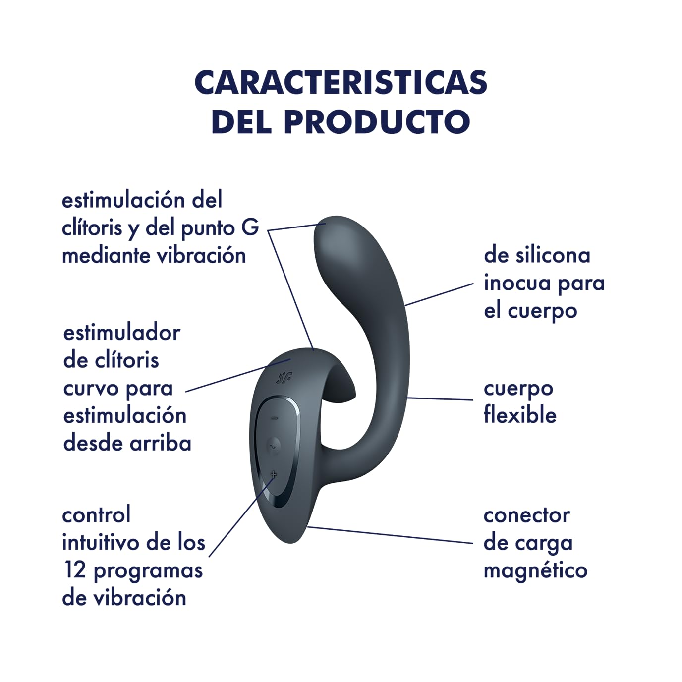 Satisfyer G for Goddess 1 Vibrador de Conejo | Estimulación del Clítoris y del Punto G | Juguetes eroticos 12 Programas de Vibración | Resistente al Agua (IPX7) | Juguetes sexuales