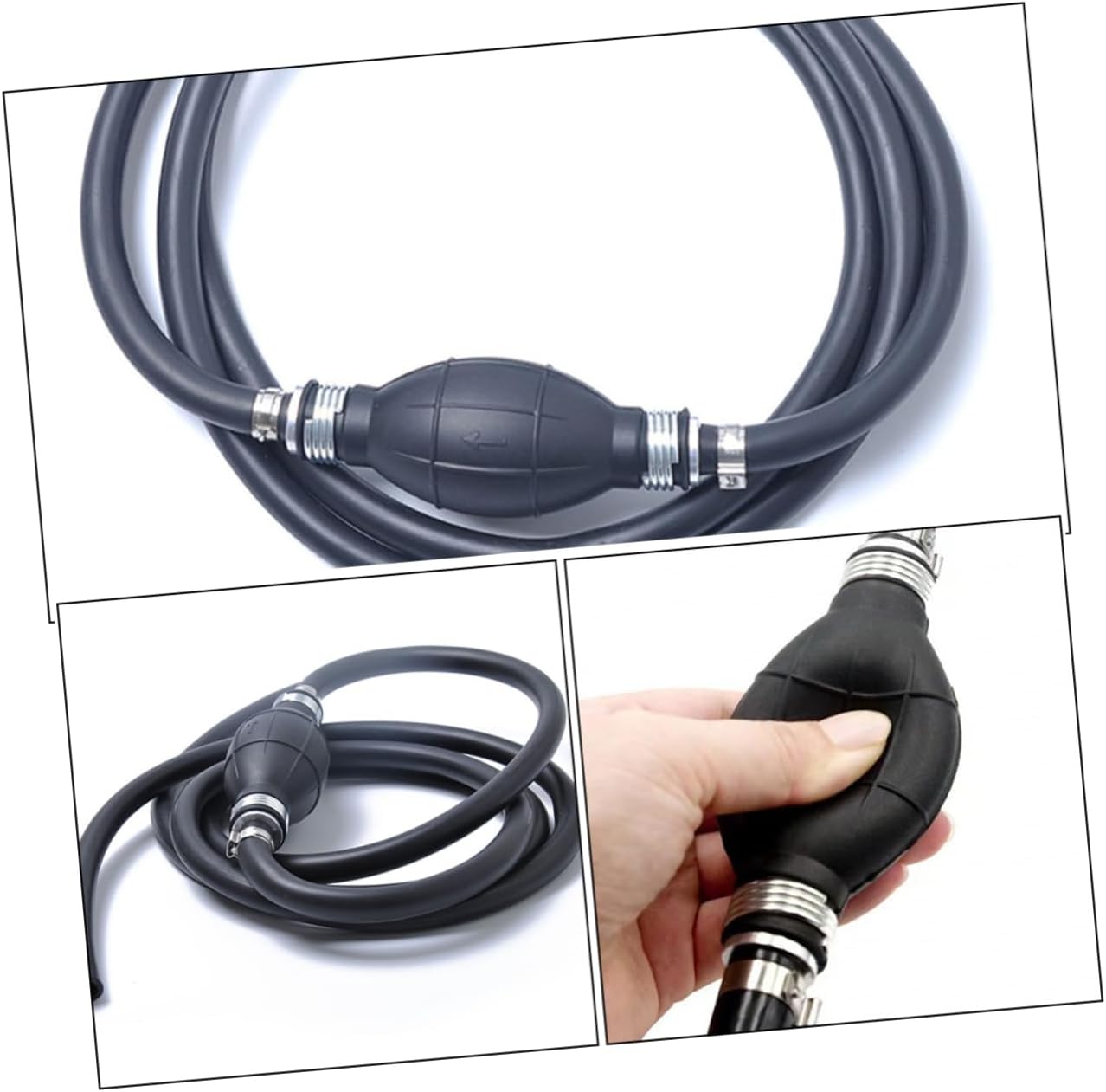 Cabilock Hand Gas Pump for Fuel Transfer Durable Oil Hose with Pump Manual Sucker Pump for Water Convenient Refueling Nbr Design