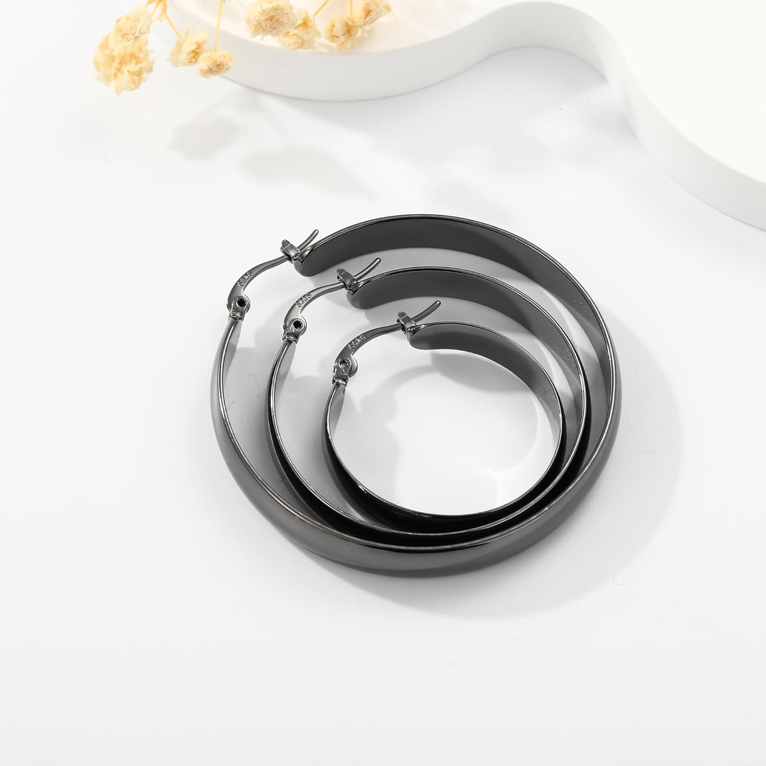 8mm Thick 925 Sterling Silver Hoops Earrings for Women 14K Real Gold Large Hoop Earrings Hypoallergenic and Lightweight Big Hoop Earrings for Women 20/30/40/50/60/70MM - Image 6