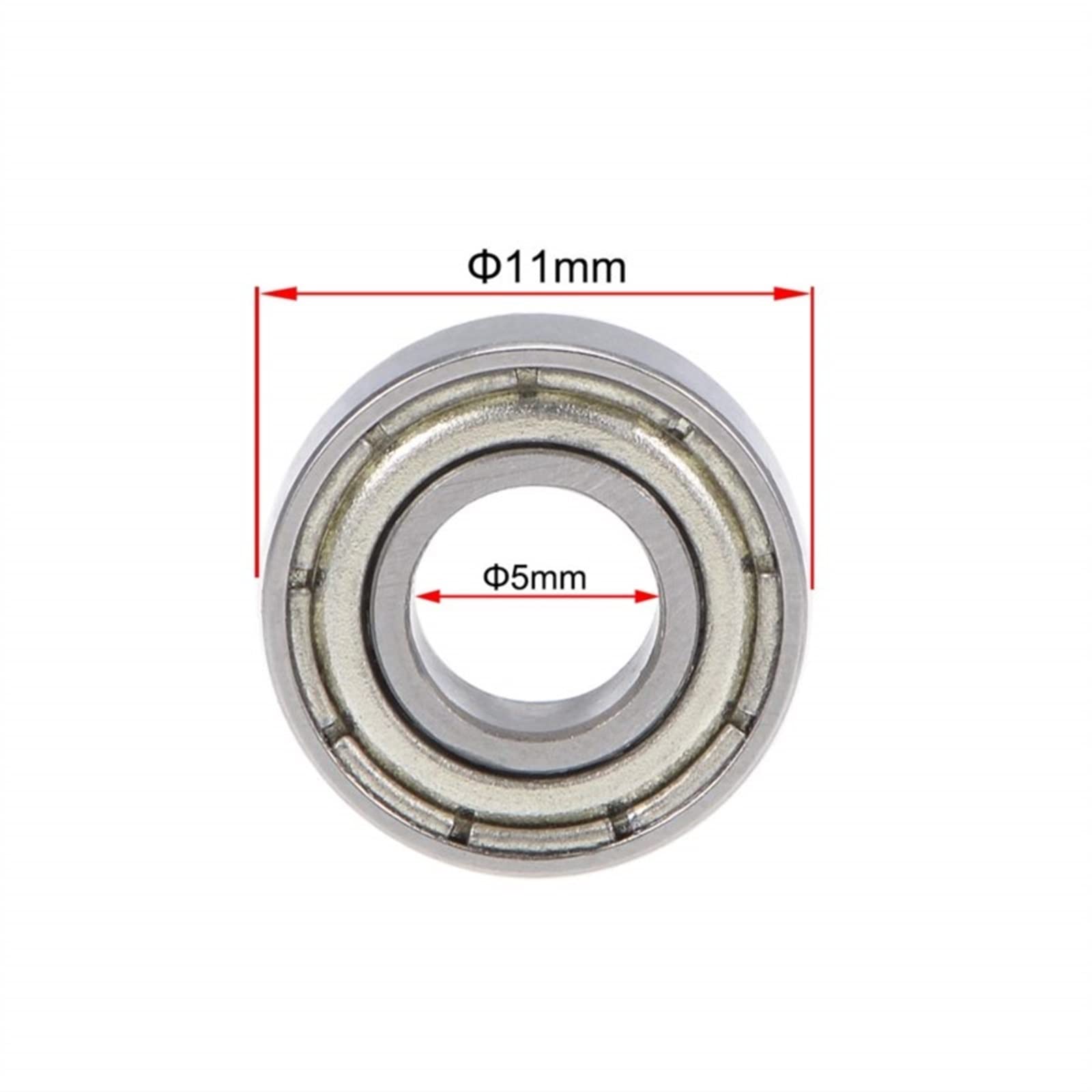 Roulements à Billes blindés en métal, série Mr MR52ZZ MR63ZZ MR85ZZ MR95ZZ MR128ZZ MR137ZZ MR74ZZ MR105ZZ, 10 pièces/lot(MR72ZZ 2x7x3mm)