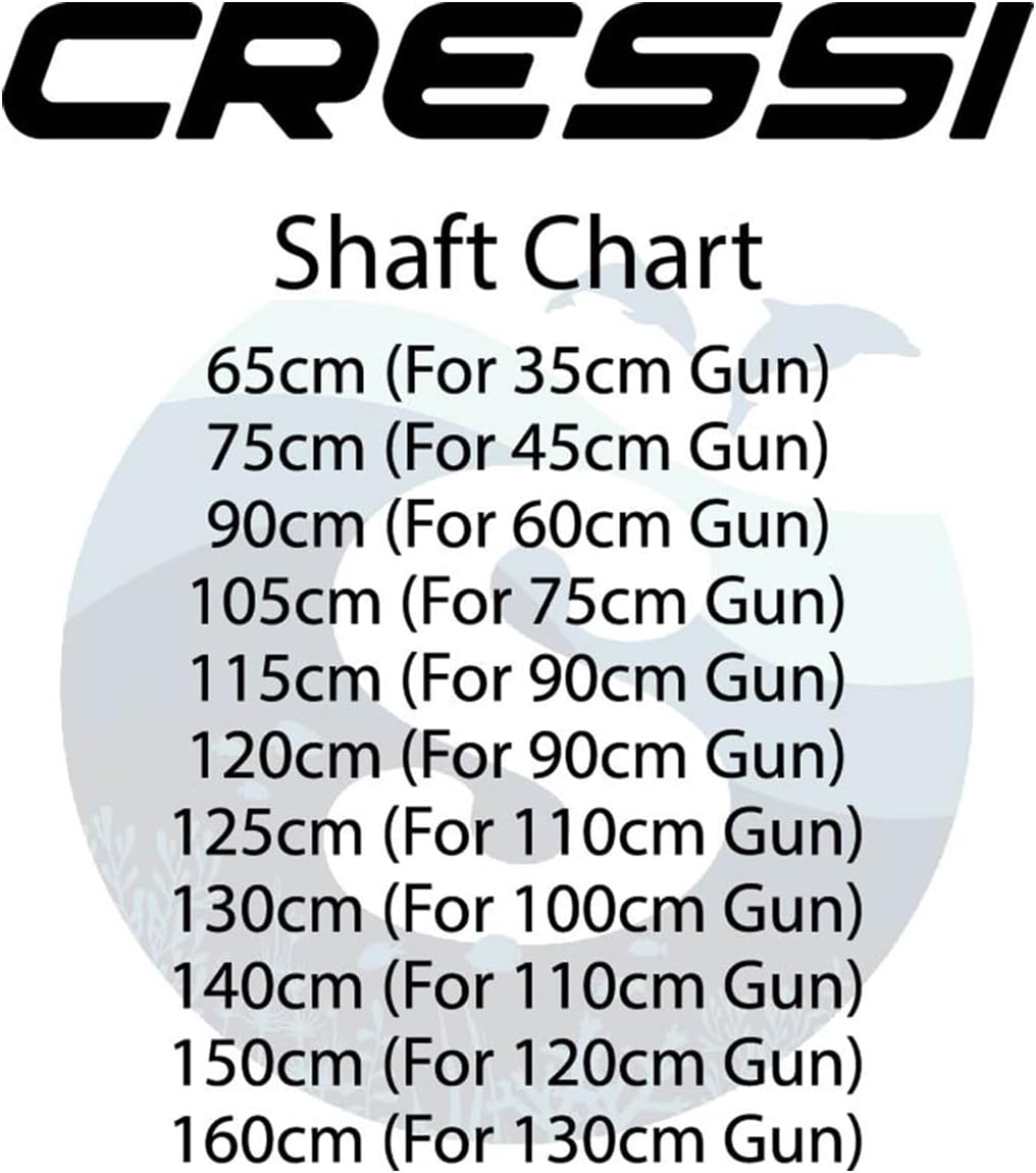 Cressi 6mm Hawaiian Finned Euro Shaft - 120 cm