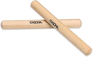 CASCHA Klanghölzer, Klangstäbe aus Holz, 1 Paar, Percussion Instrument, Claves