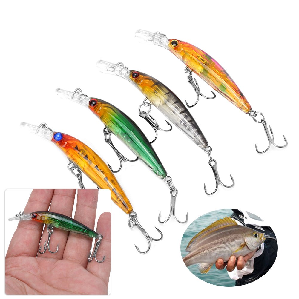 Amazon | Asixx ルアーセット 4個セット ミノー ルアー 7cm 海