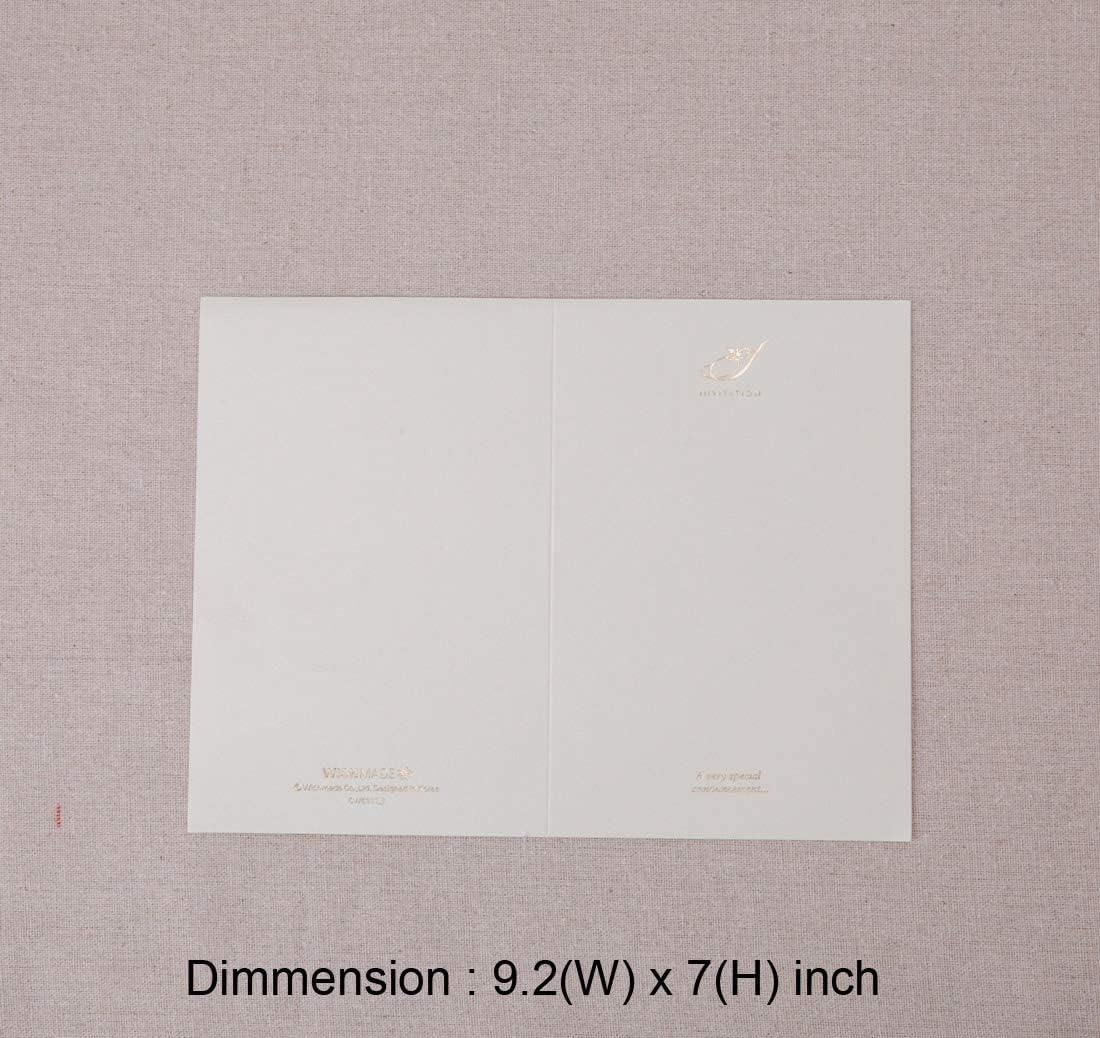 Hosmsua 50PCS Customized Red Wedding Invitations Cards with 5 x 7.4 Inch Laser Cut Rose Foil Gold Floral Pocket Invitions for Wedding Quinceanera Invite