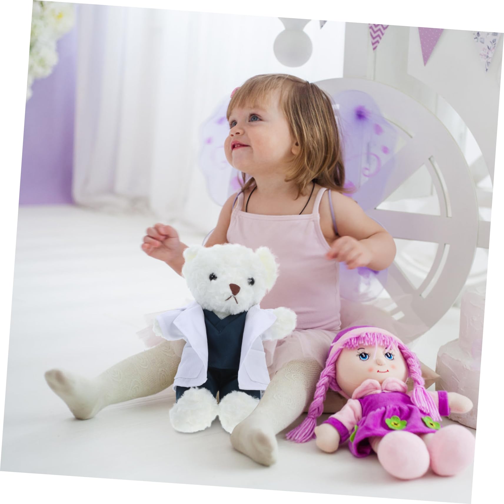 Amazon.co.jp: MUCKLILY 医者のクマのぬいぐるみ ドクターベア