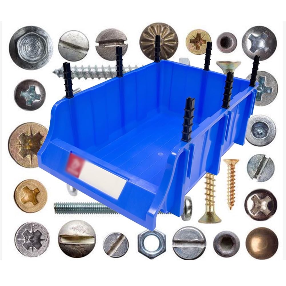 GRRICEPL Cochera Compartimientos De Almacenaje, Estante De Piezas, De Pie Compartimientos De Almacenaje, para Fácil Garaje Organización De Herramientas, Piezas, Hardware (Color : Azul, Tamaño : 3PCS)